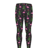 Pink Christmas Flamingo Pattern Print Men's leggings