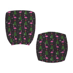 Pink Christmas Flamingo Pattern Print Office Chair Cover