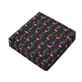 Pink Christmas Flamingo Pattern Print Outdoor Seat Cushion Cover
