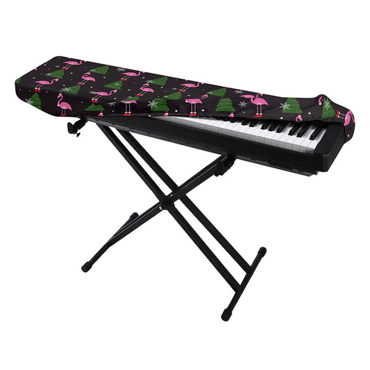 Pink Christmas Flamingo Pattern Print Piano Keyboard Cover