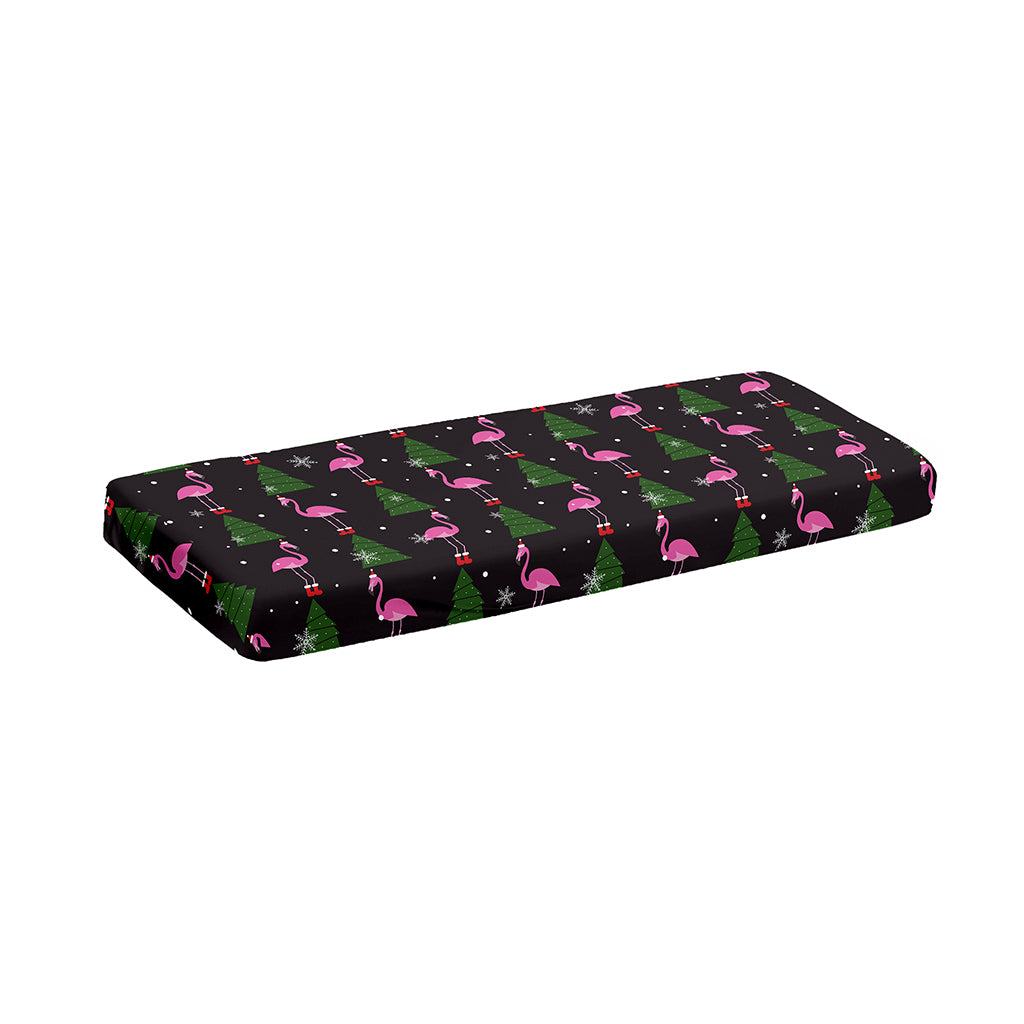 Pink Christmas Flamingo Pattern Print Piano Keyboard Cover