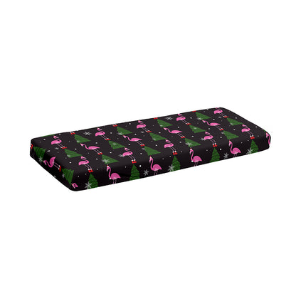 Pink Christmas Flamingo Pattern Print Piano Keyboard Cover