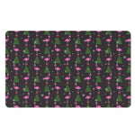 Pink Christmas Flamingo Pattern Print Polyester Doormat