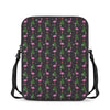 Pink Christmas Flamingo Pattern Print Rectangular Crossbody Bag