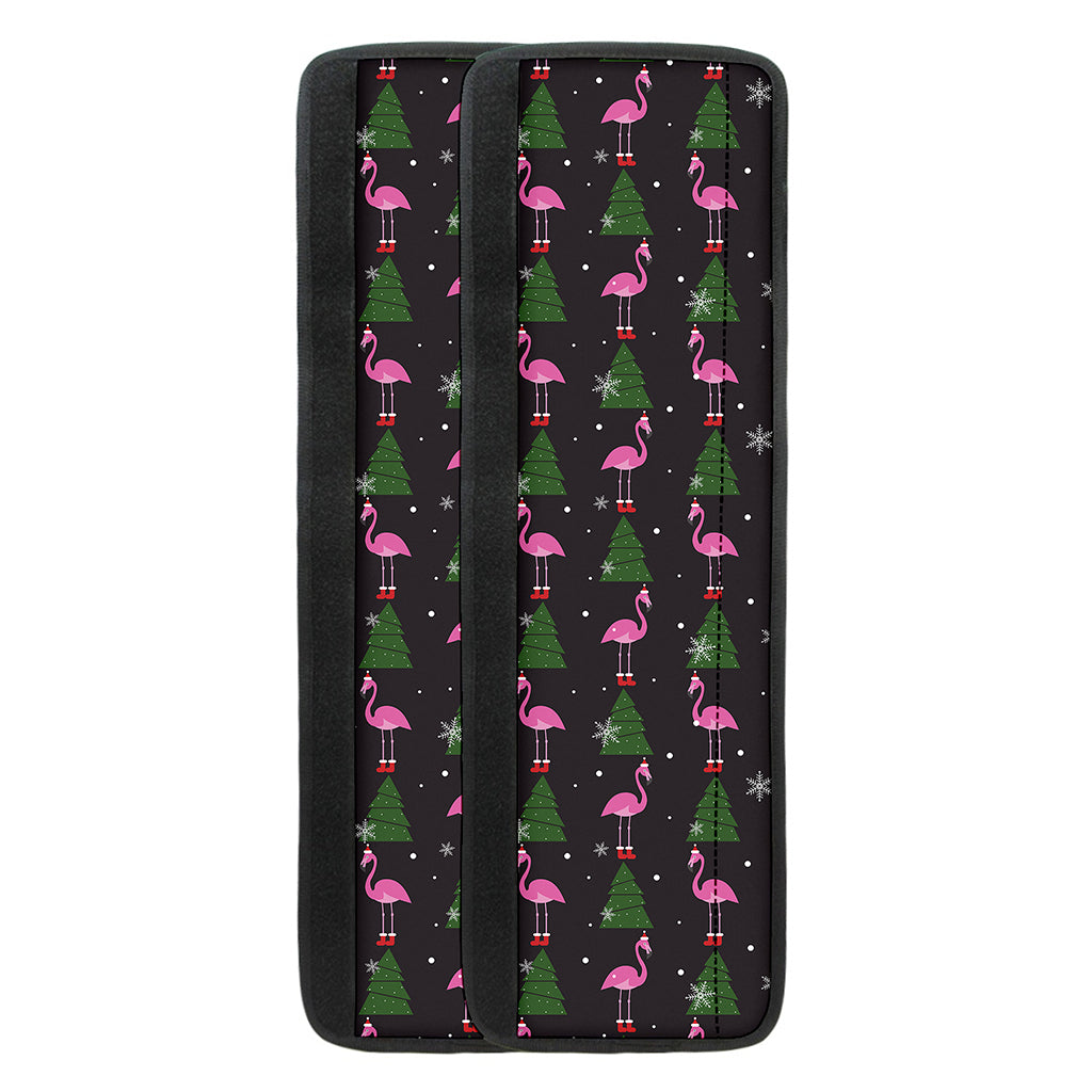 Pink Christmas Flamingo Pattern Print Refrigerator Handle Covers