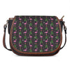 Pink Christmas Flamingo Pattern Print Saddle Bag