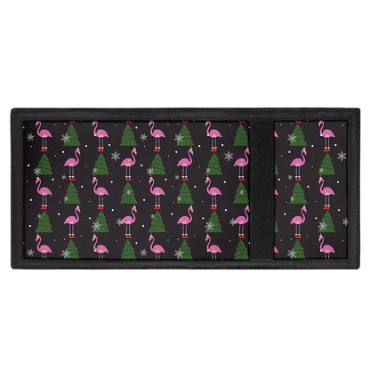 Pink Christmas Flamingo Pattern Print Trifold Wallet