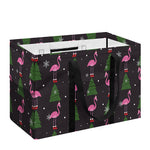 Pink Christmas Flamingo Pattern Print Utility Tote Bag