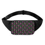 Pink Christmas Flamingo Pattern Print Waist Bag