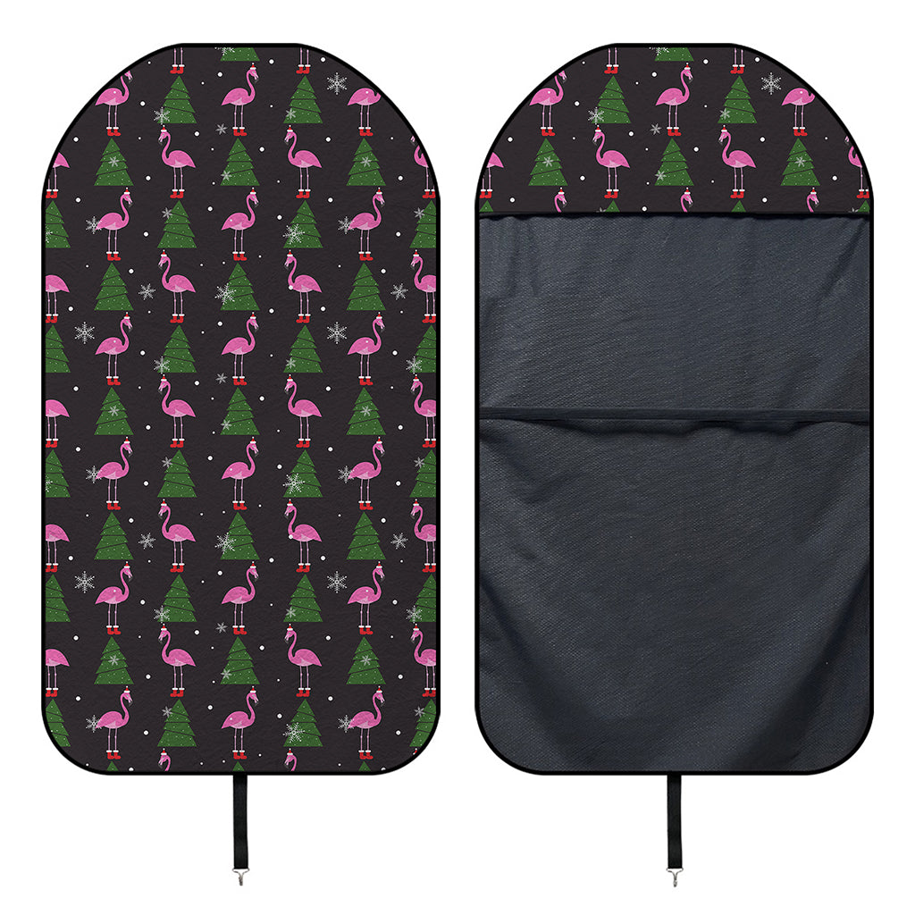 Pink Christmas Flamingo Pattern Print Waterproof Car Seat Cover