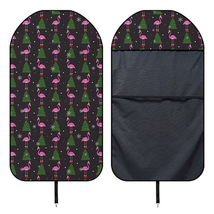 Pink Christmas Flamingo Pattern Print Waterproof Car Seat Cover