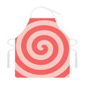 Pink Circle Swirl Print Adjustable Apron