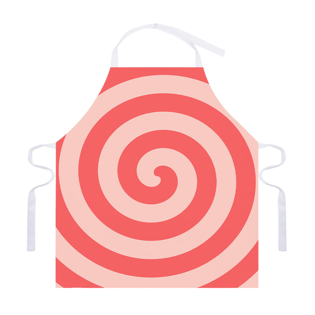 Pink Circle Swirl Print Adjustable Apron