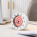 Pink Circle Swirl Print Alarm Clock