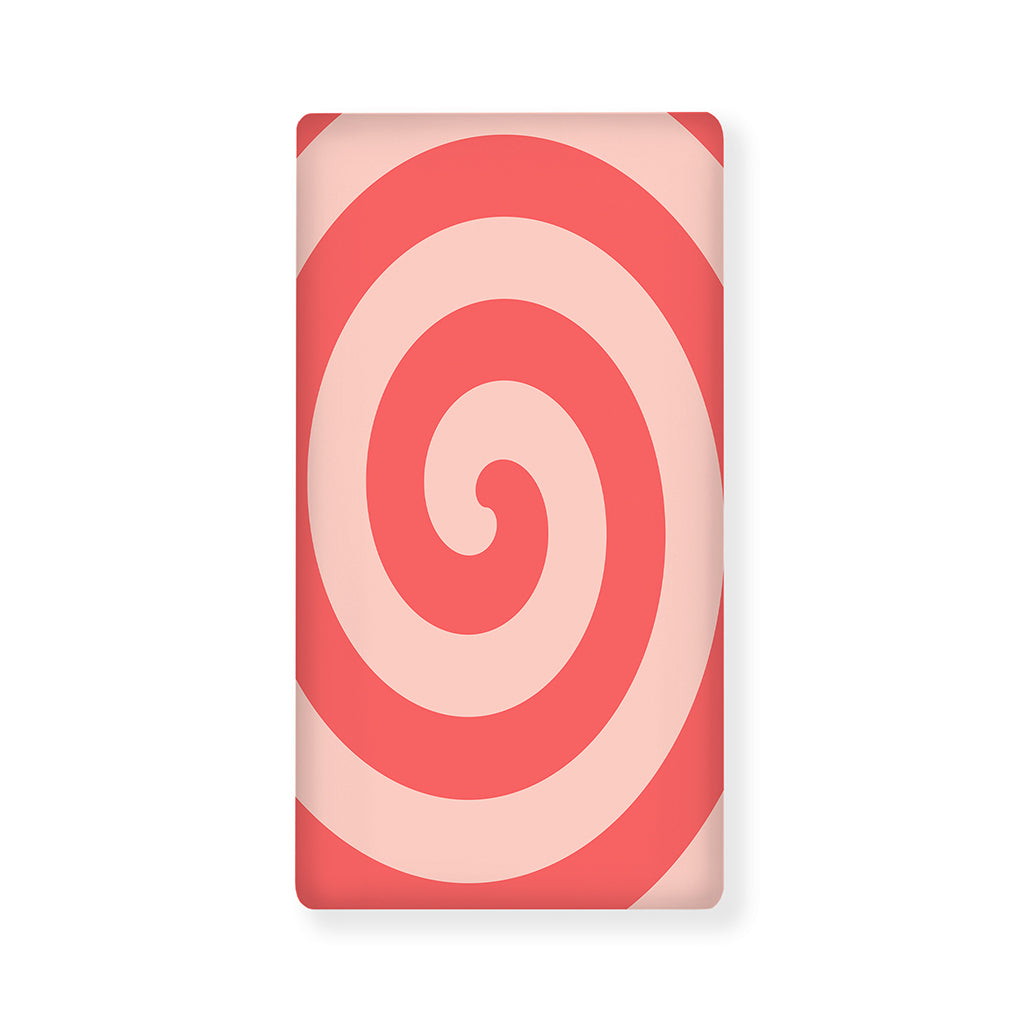 Pink Circle Swirl Print Baby Crib Sheet