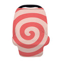 Pink Circle Swirl Print Baby Seat Cover