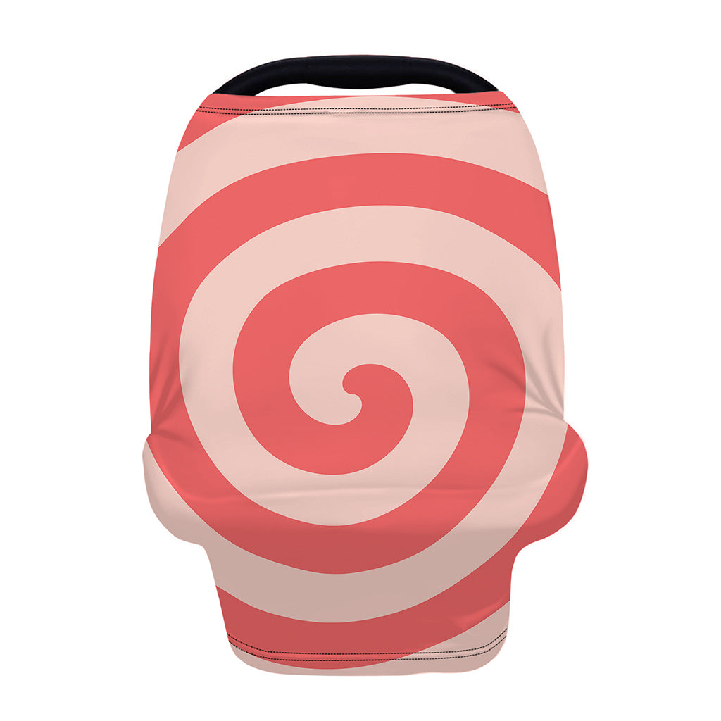 Pink Circle Swirl Print Baby Seat Cover