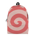 Pink Circle Swirl Print School Backpack