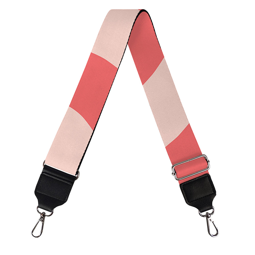 Pink Circle Swirl Print Bag Strap