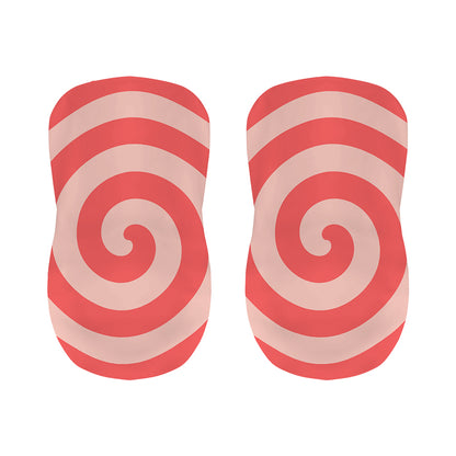 Pink Circle Swirl Print Bar Stool Covers