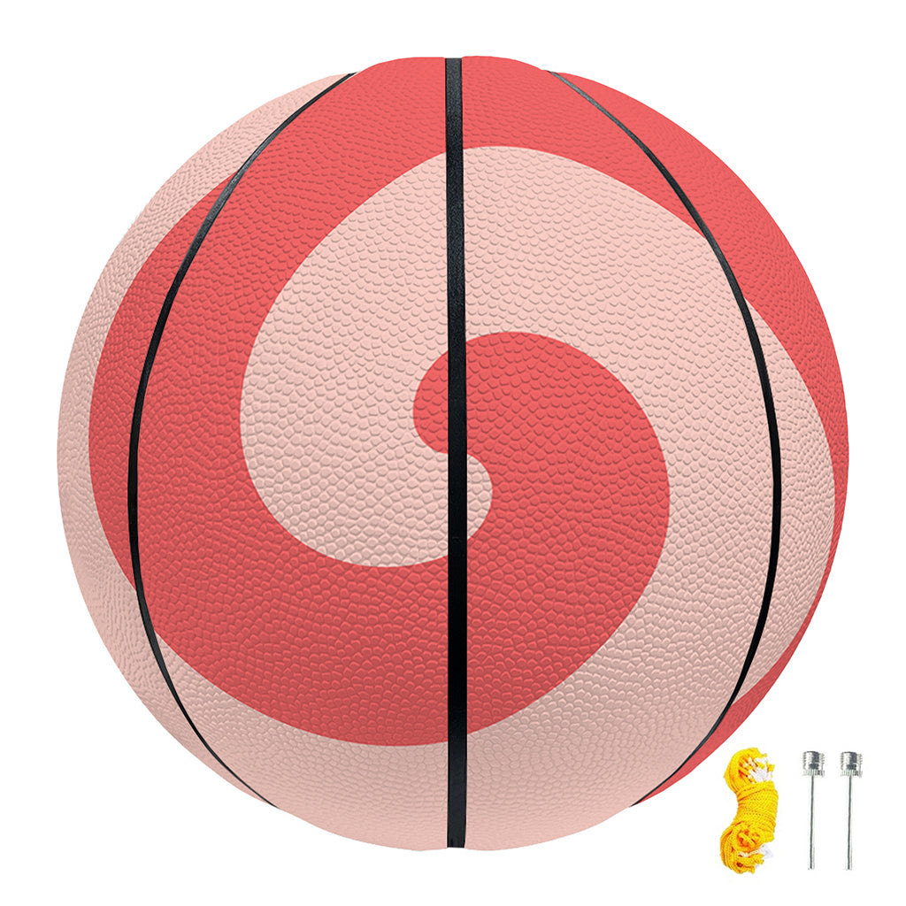 Pink Circle Swirl Print Basketball