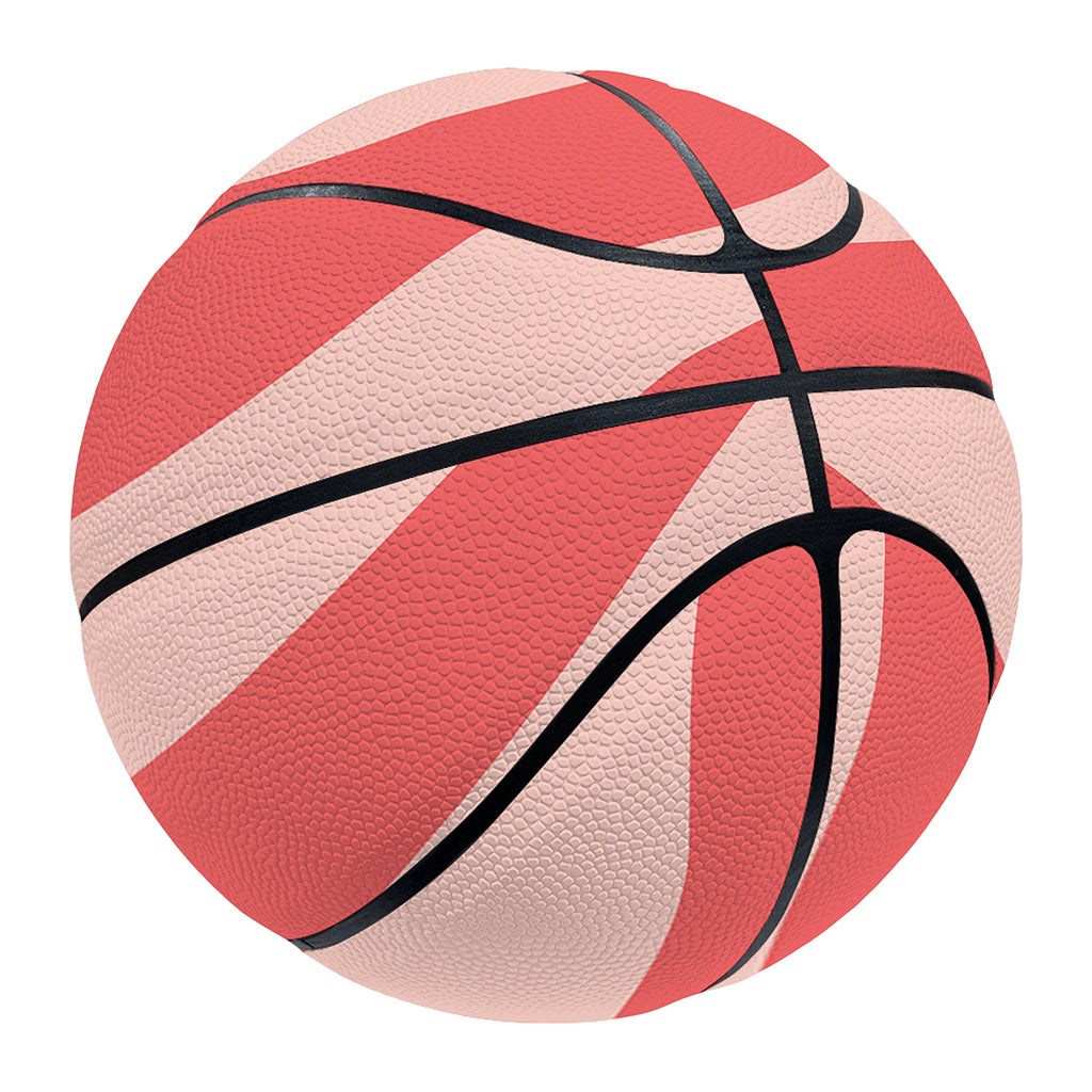 Pink Circle Swirl Print Basketball