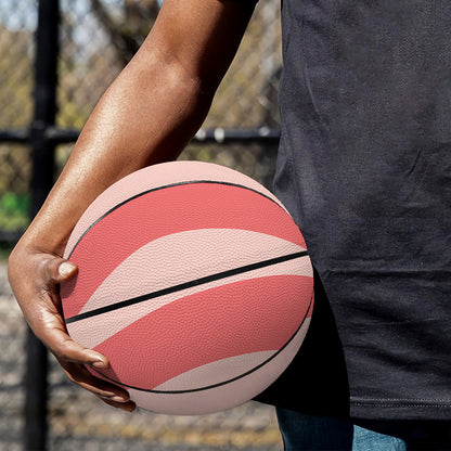 Pink Circle Swirl Print Basketball