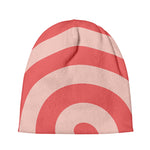 Pink Circle Swirl Print Beanie