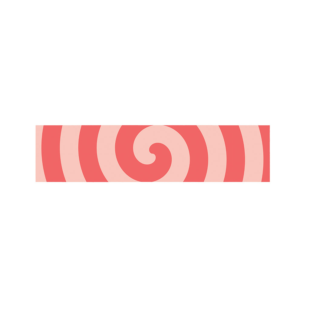 Pink Circle Swirl Print Bed Runner