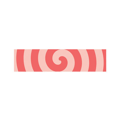 Pink Circle Swirl Print Bed Runner