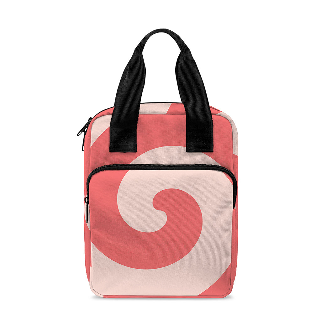Pink Circle Swirl Print Bible Tote Bag