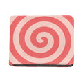 Pink Circle Swirl Print Bifold Wallet