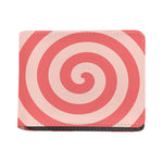 Pink Circle Swirl Print Bifold Wallet