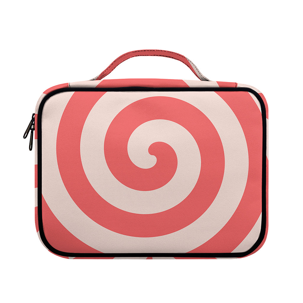 Pink Circle Swirl Print Briefcase Bible Bag