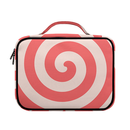 Pink Circle Swirl Print Briefcase Bible Bag