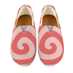Pink Circle Swirl Print Casual Shoes