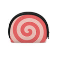 Pink Circle Swirl Print Coin Purse