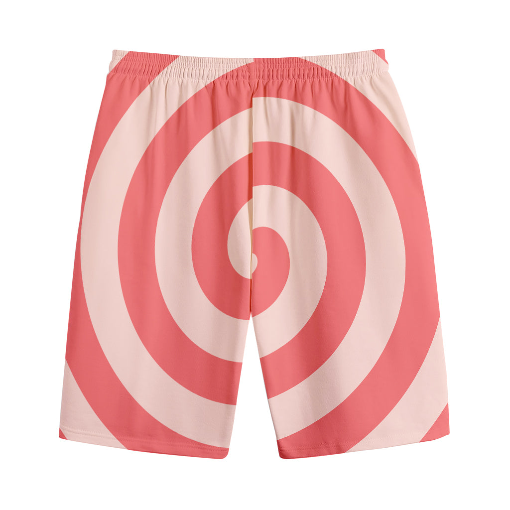 Pink Circle Swirl Print Cotton Shorts
