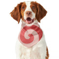 Pink Circle Swirl Print Dog Bandana