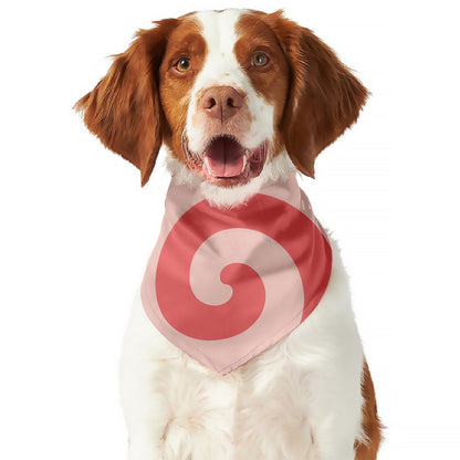 Pink Circle Swirl Print Dog Bandana