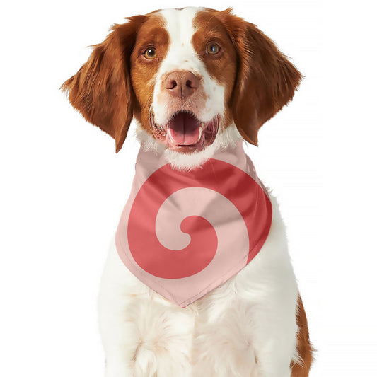Pink Circle Swirl Print Dog Bandana