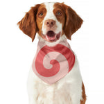 Pink Circle Swirl Print Dog Bandana
