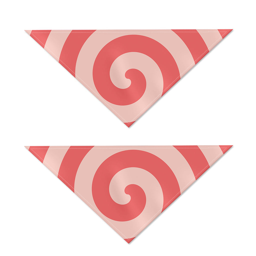Pink Circle Swirl Print Dog Bandana