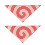 Pink Circle Swirl Print Dog Bandana