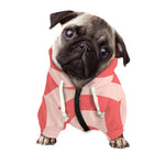 Pink Circle Swirl Print Dog Zip Up Hoodie