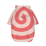 Pink Circle Swirl Print Dog Zip Up Hoodie