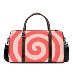 Pink Circle Swirl Print Duffle Bag