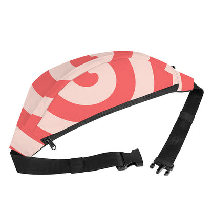 Pink Circle Swirl Print Fanny Pack