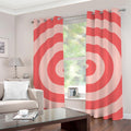 Pink Circle Swirl Print Grommet Curtains
