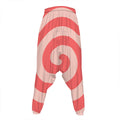 Pink Circle Swirl Print Hammer Pants